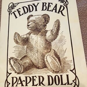 Brown Teddy Bear Paper Doll